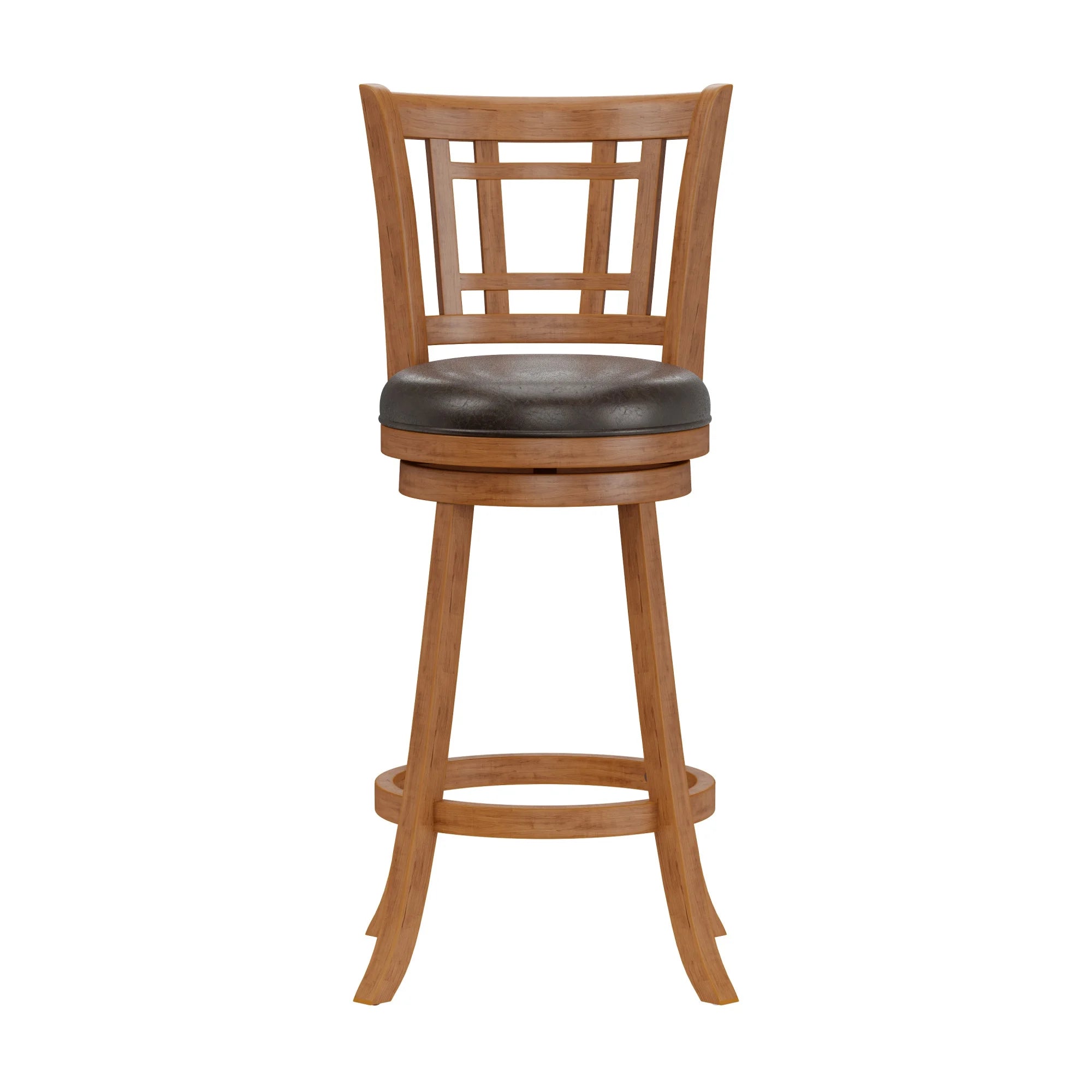 Brown Swivel Bar Stool W7138