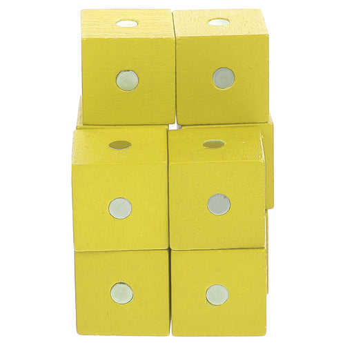 10pcs Wooden Magnetic Cubic Blocks Building Toy Q235