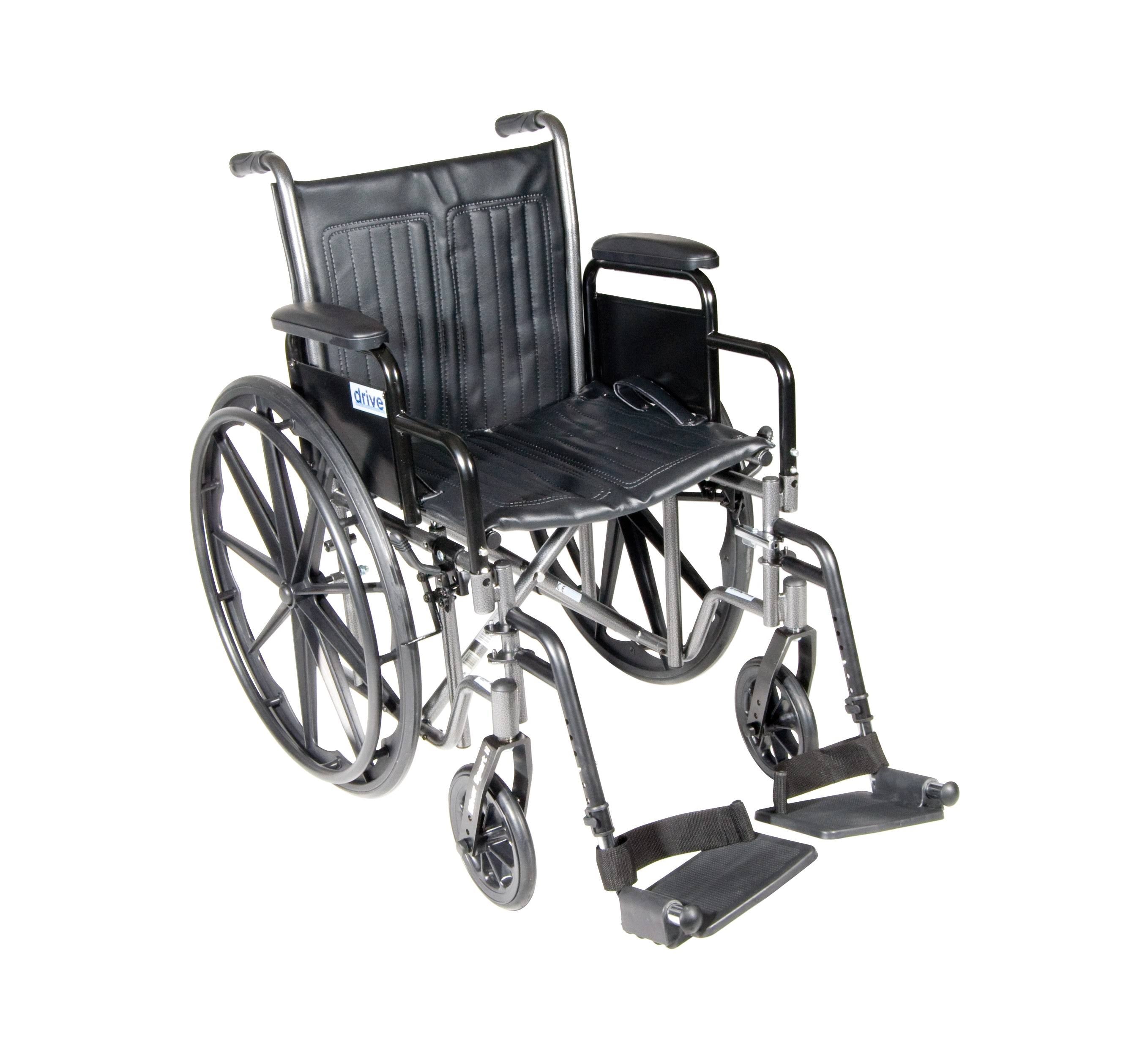 Silver Sport 2 Wheelchair Detachable Full Arms Elevating Leg Rests 16x22 Seat M468989