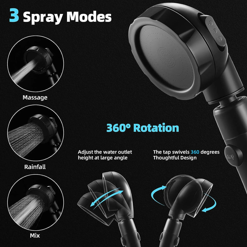 High Pressure 3-Settings Handheld Showerhead (Chrome) M5705