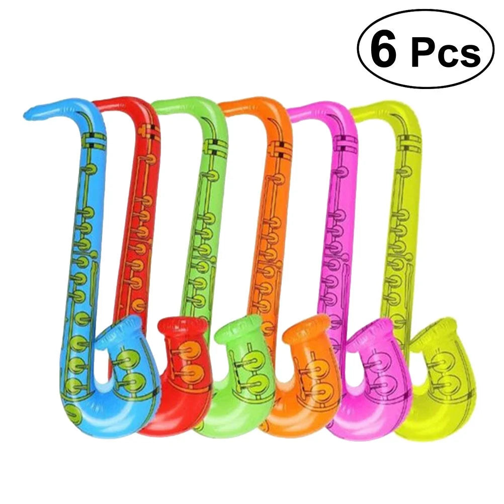 6PCS Inflatable Musical Instruments Sax Toy O7052