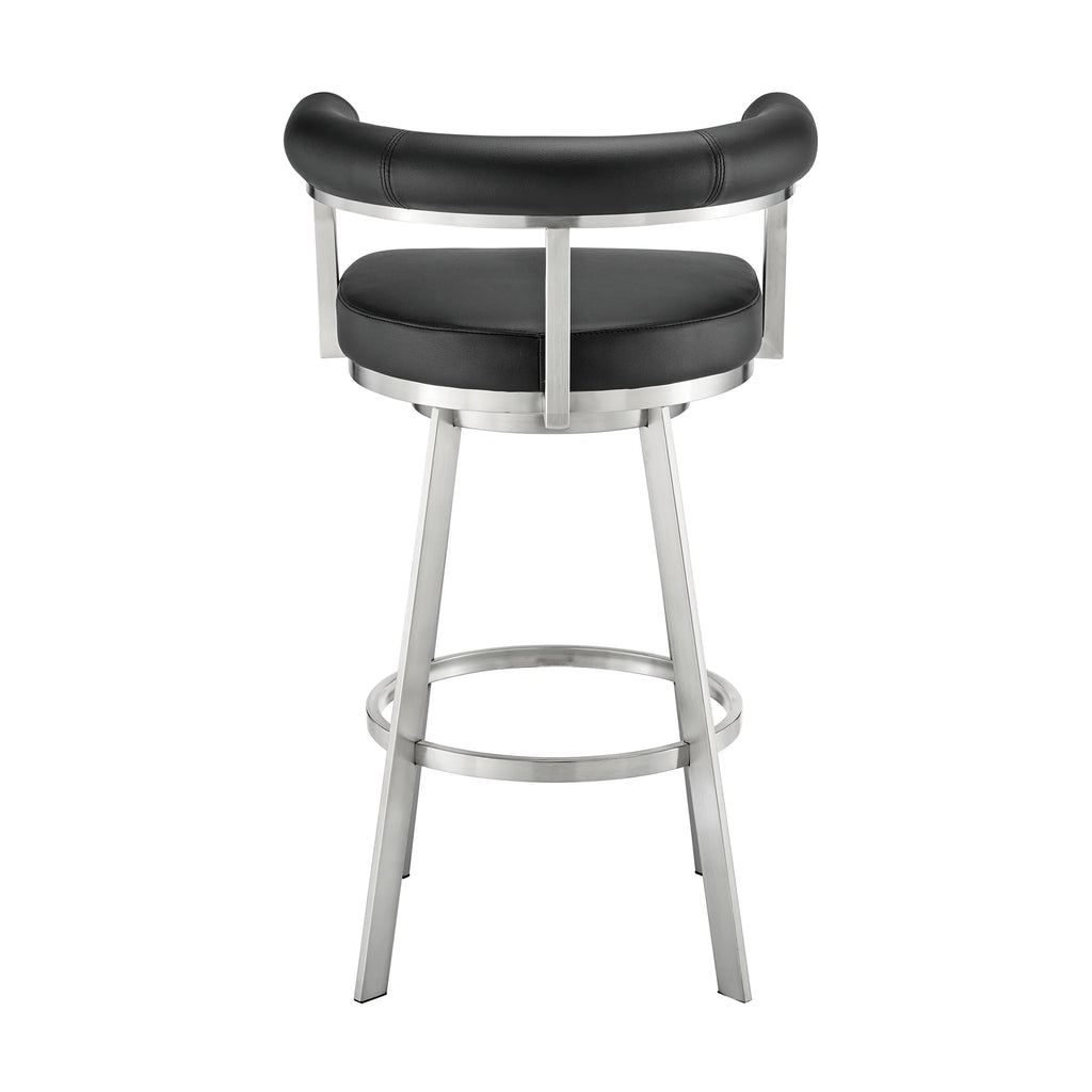 Black Faux Leather Counter Stool E13896