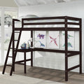 Twin Loft Bed, White D601