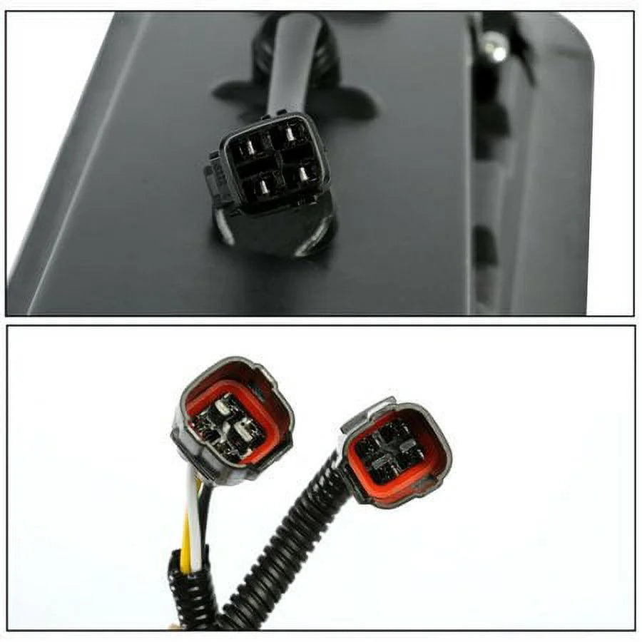 LED Running Light with Turn Signal Fog Light Bezels White and Amber E472192