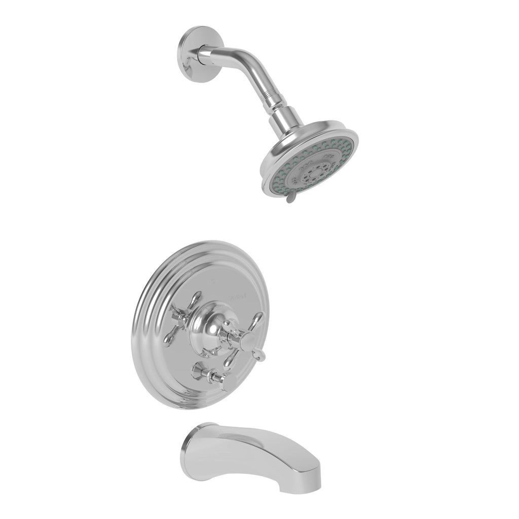White Balanced Pressure Tub and Shower Trim Set S980546