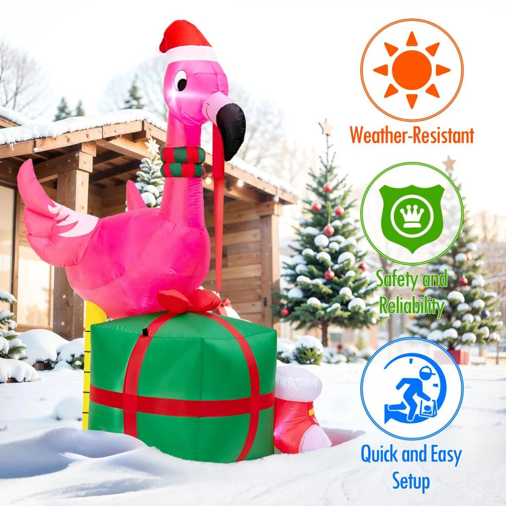 6FT Inflatable Flamingo with Built-in Light H9194