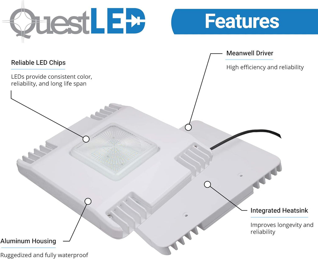 150W 5000K 18000 Lumens LED Waterproof Canopy Light Fixture X606118
