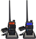 2 Pack Dual Band 128CH Handheld Two Way Radios with Shoulder Mic E7363