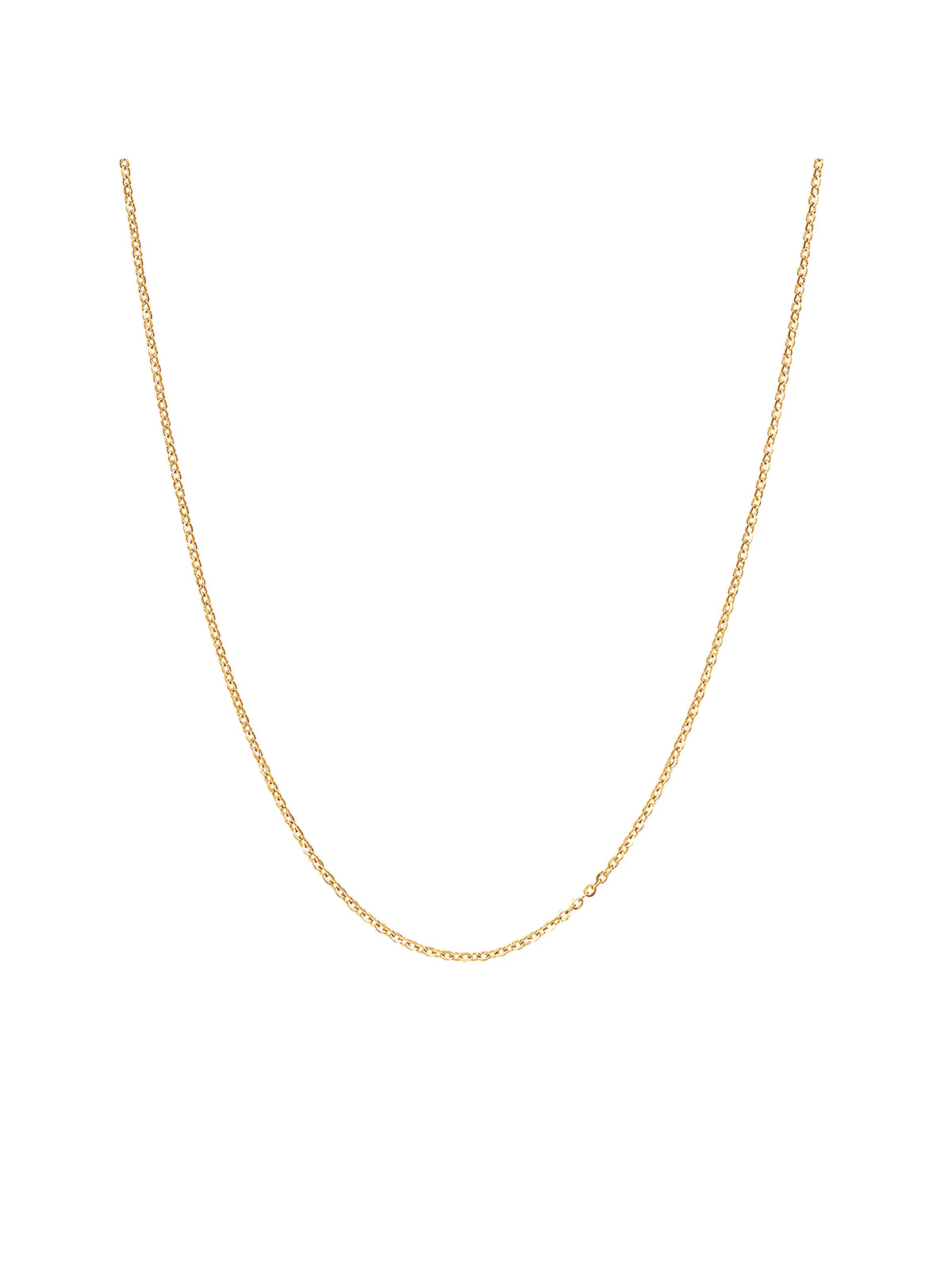 14kt Yellow Gold Solid Cable Chain Necklace Y53007