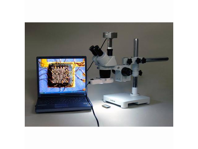 20X 40x Stereo Boom Microscope with Fluorescent Light and 5MP Camera K726