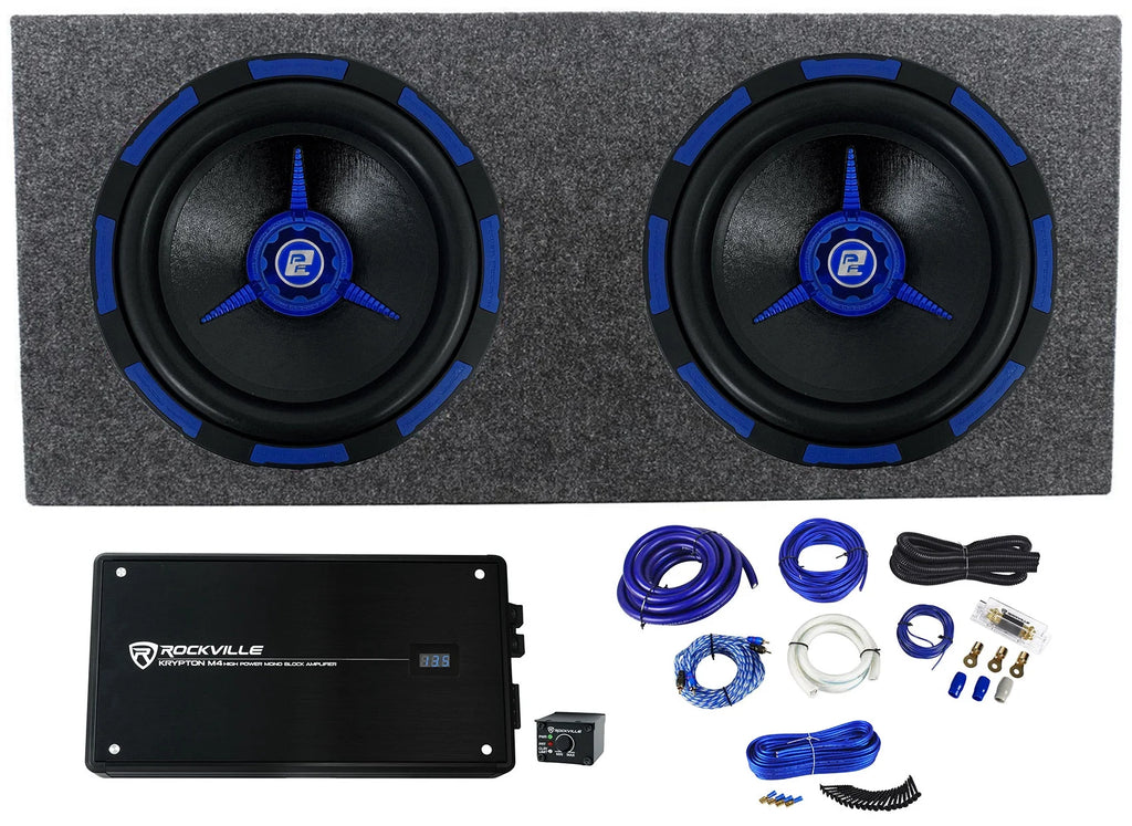 12" 2700w Subwoofers with Sealed Box, Amplifier and Amp Kit U520243