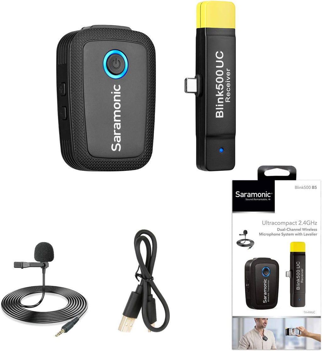 2.4GHz Wireless Lavalier Microphone System with USB-C Receiver P746103