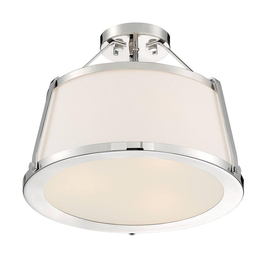 Polished Semi-Flush Mount Light F18422
