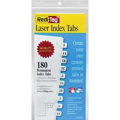 Laser Printable Index Tabs, 180 Blank Tab(s), Self-adhesive, Permanent, White, 180 / Pack O5564
