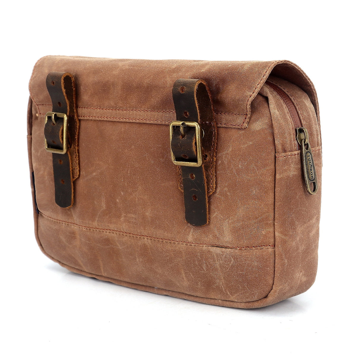 Brown Waxed Canvas Bicycle Pouch Bag W819