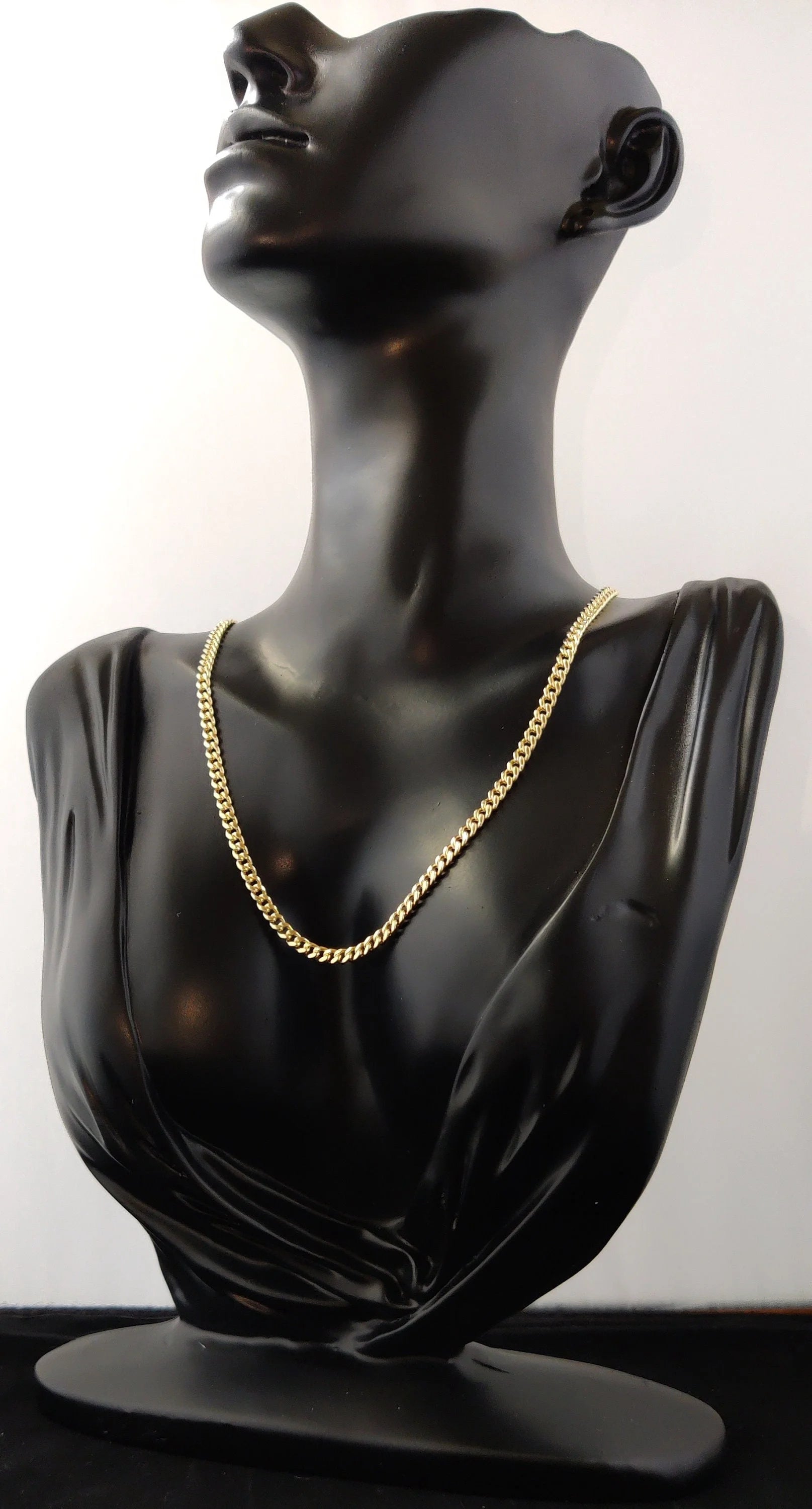 10K Yellow Gold Miami Cuban Link Chain Necklace and Bracelet X101