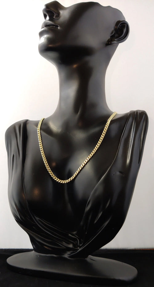 10K Yellow Gold Miami Cuban Link Chain Necklace and Bracelet X101