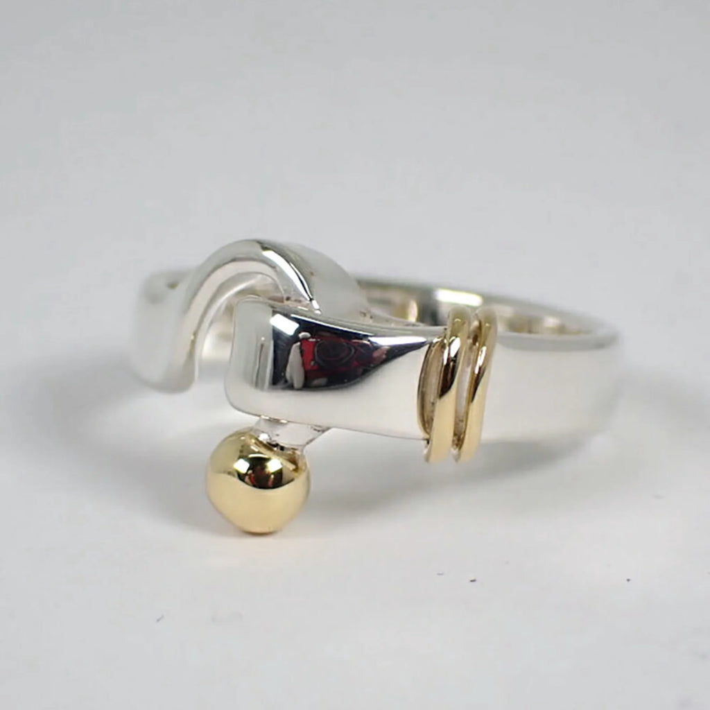 925 750 Hook & Eye Combination Ring Size 12.5 Y871711