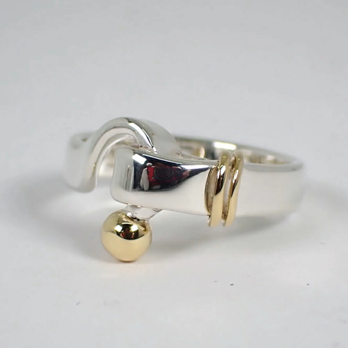 925 750 Hook & Eye Combination Ring Size 12.5 Y871711