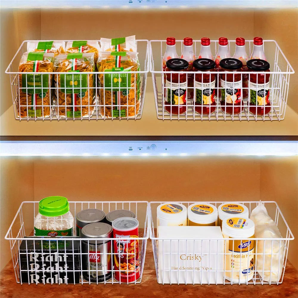 Large Wire Storage Basket for Freezer Organizer, 14"x11"x6" C606663