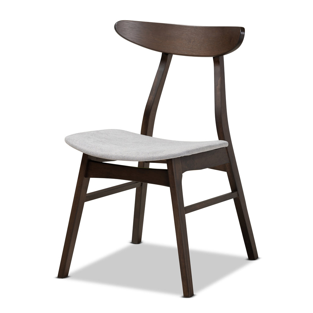 5-Piece Light Grey Fabric Wood Dining Set H81943