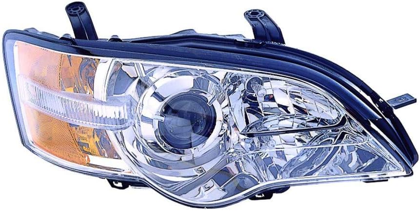Headlight Assembly for Subaru Legacy 2006 2007 Passenger Side Chrome F2331