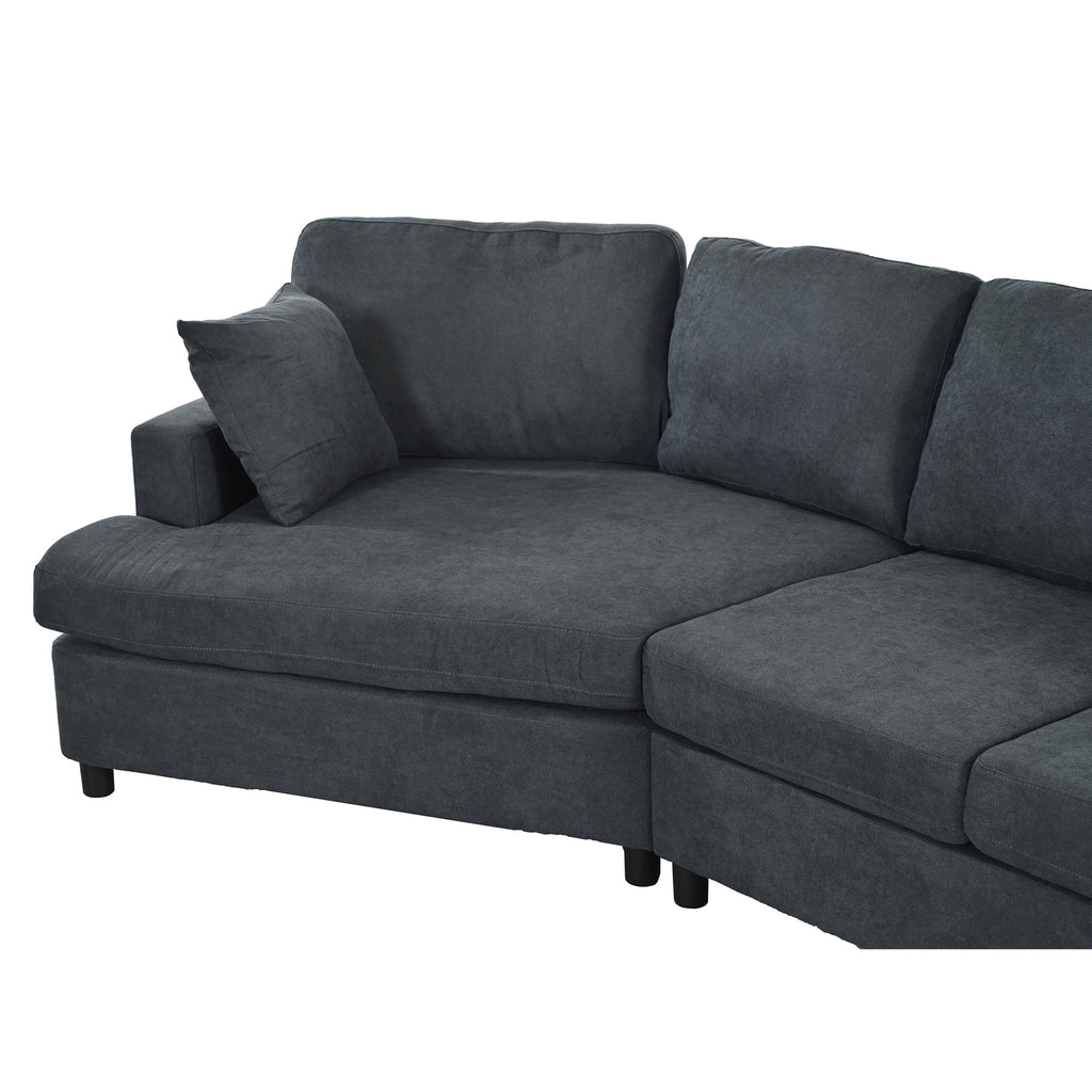 Gray 3 Seat Sofa with Removable Cushions and 2 Pillows L244749