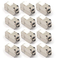 RJ45 Cat6A Shielded Keystone Jacks 12 Pack Toolless Modular Jacks L705196