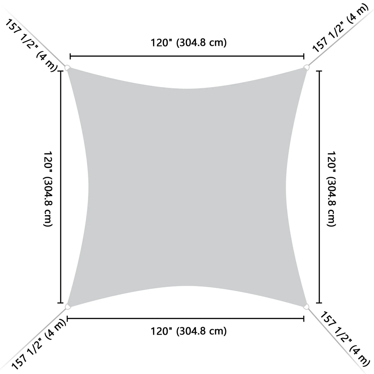 10x10Ft 97% UV Block Square Shade Sail Mellow Yellow L8796