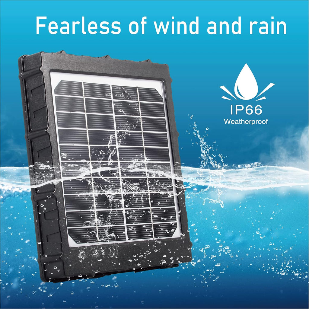 Solar Battery Charger Kit 12V/1.2A 9V/1.6A 6V/2.4A with 8000mAH Rechargeable Lithium Battery IP67 Waterproof Pack of 2 O580