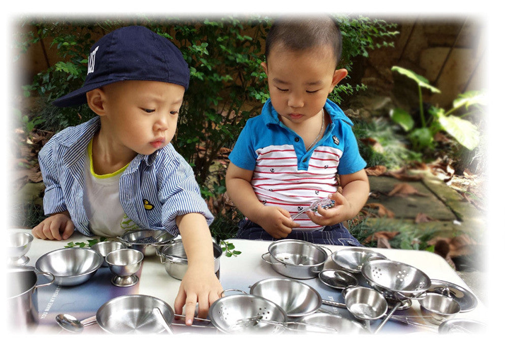 16 Pcs Kids Kitchen Cookware Set Pots Pans Cooking Utensils F121