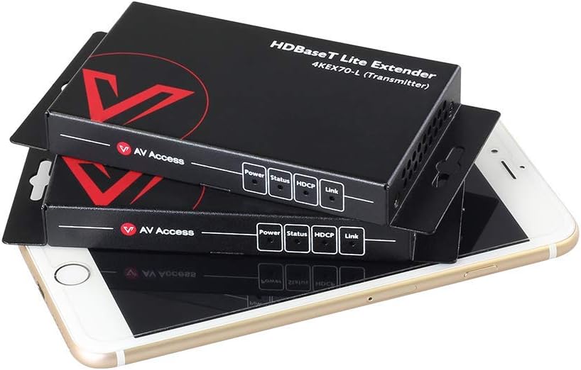 HDBaseT HDMI Extender Over Single Cat5e/6a/Cat7 Ethernet, 4K@60Hz 130ft, PoE IR RS232 HDCP2.2 HDR CEC EDID Q18290