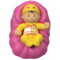 Replacement Asian Baby Figure with Pink Basket and Yellow Outfit I1419