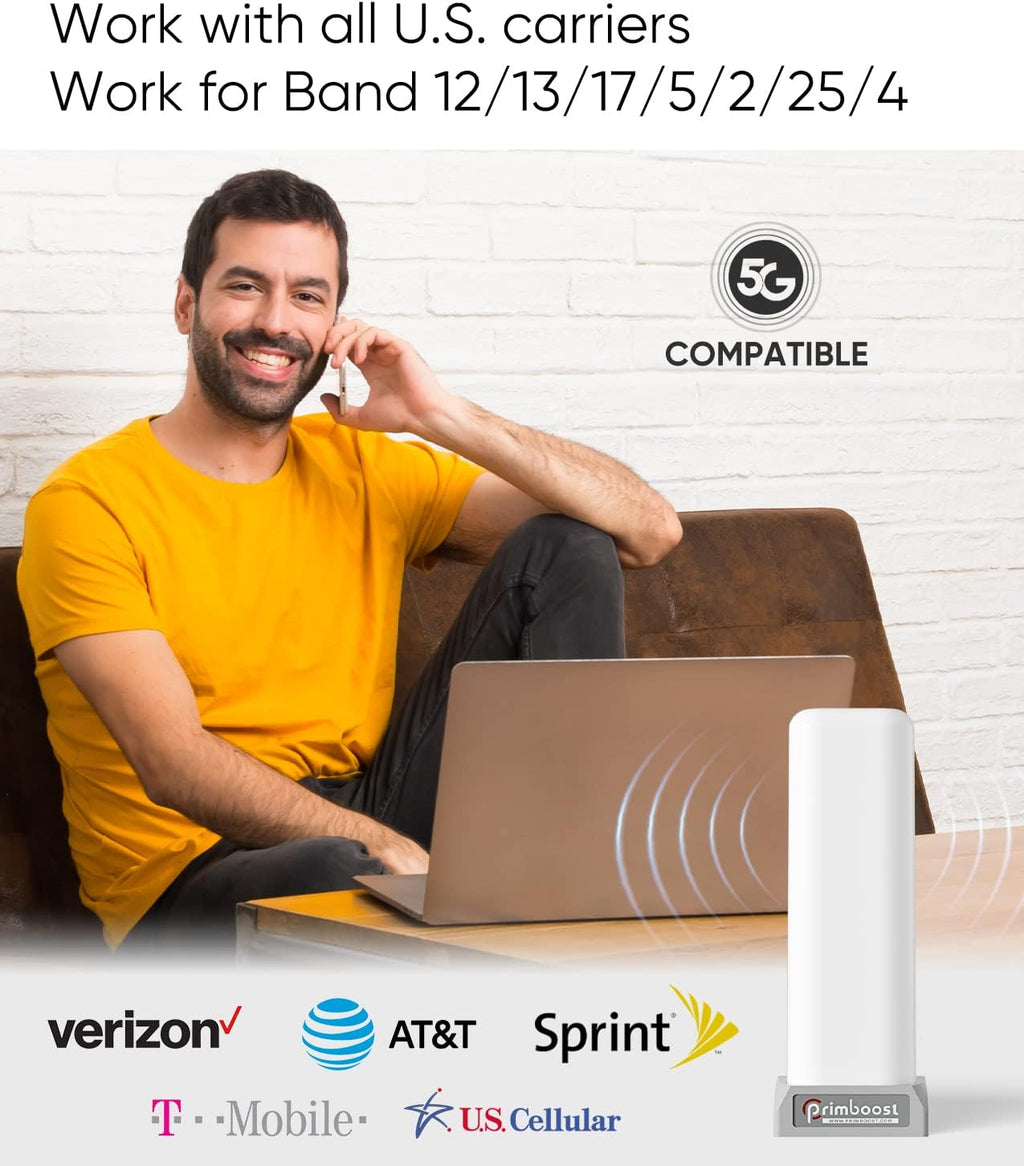 Cell Phone Signal Booster for Home and Office, 4G LTE & 5G up to 5,000 sq ft, FCC Approved X9186