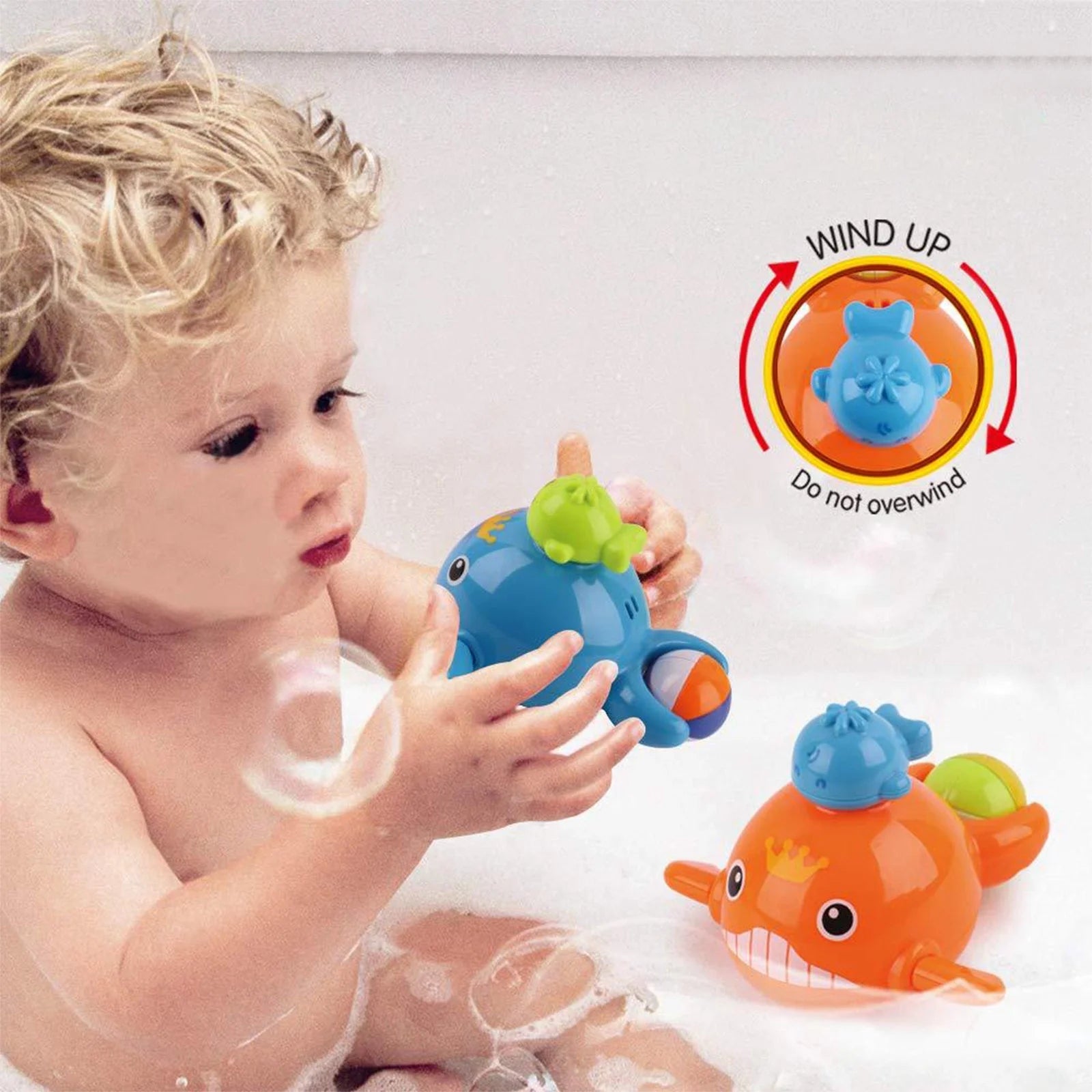 Bath Toys Fishing Games Swimming Whales Water Table Pool Bath Bathtub Tub Toy For Toddlers Baby Kids Infant Girls Boys Bathroom Fish Set Age 18months And Up H1517