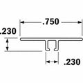 Strip Brush Holder, Single Track, 1/8 Backing Height, 1/8 Backing Width, PK 10 E206811