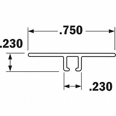 Strip Brush Holder, Single Track, 1/8 Backing Height, 1/8 Backing Width, PK 10 E206811
