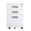 White Metal File Cabinet with Keys R871782