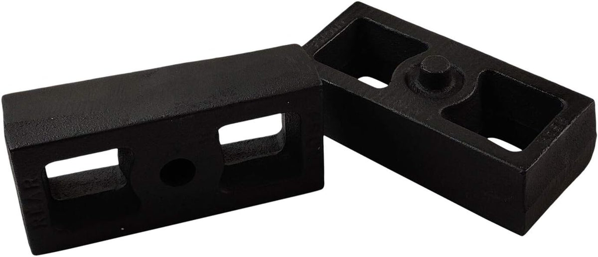 1.5 Rear Suspension Lift Cast Iron Blocks with 12.5 Square Leaf Spring Axle U Bolts M11802