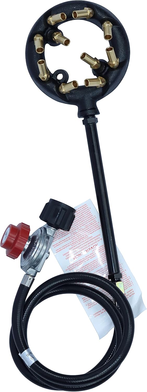 Cast Iron Burner Assembly with High Pressure Regulator and Hose, Pack of 2 Z718568