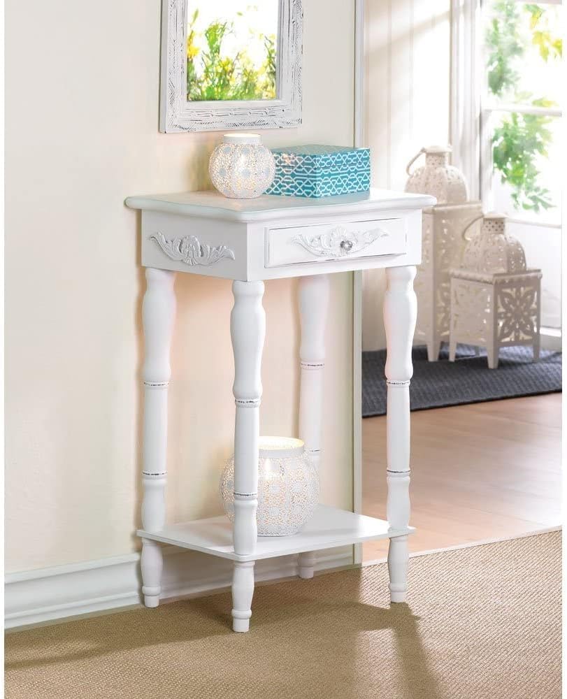 Set of 2 Carved Wood Nightstands D351673