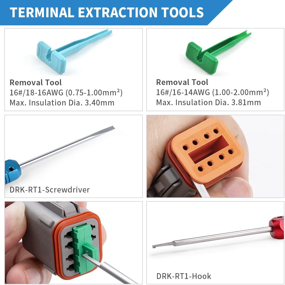 416PCS Waterproof Deutsch Connector Kit with Solid Contacts F646