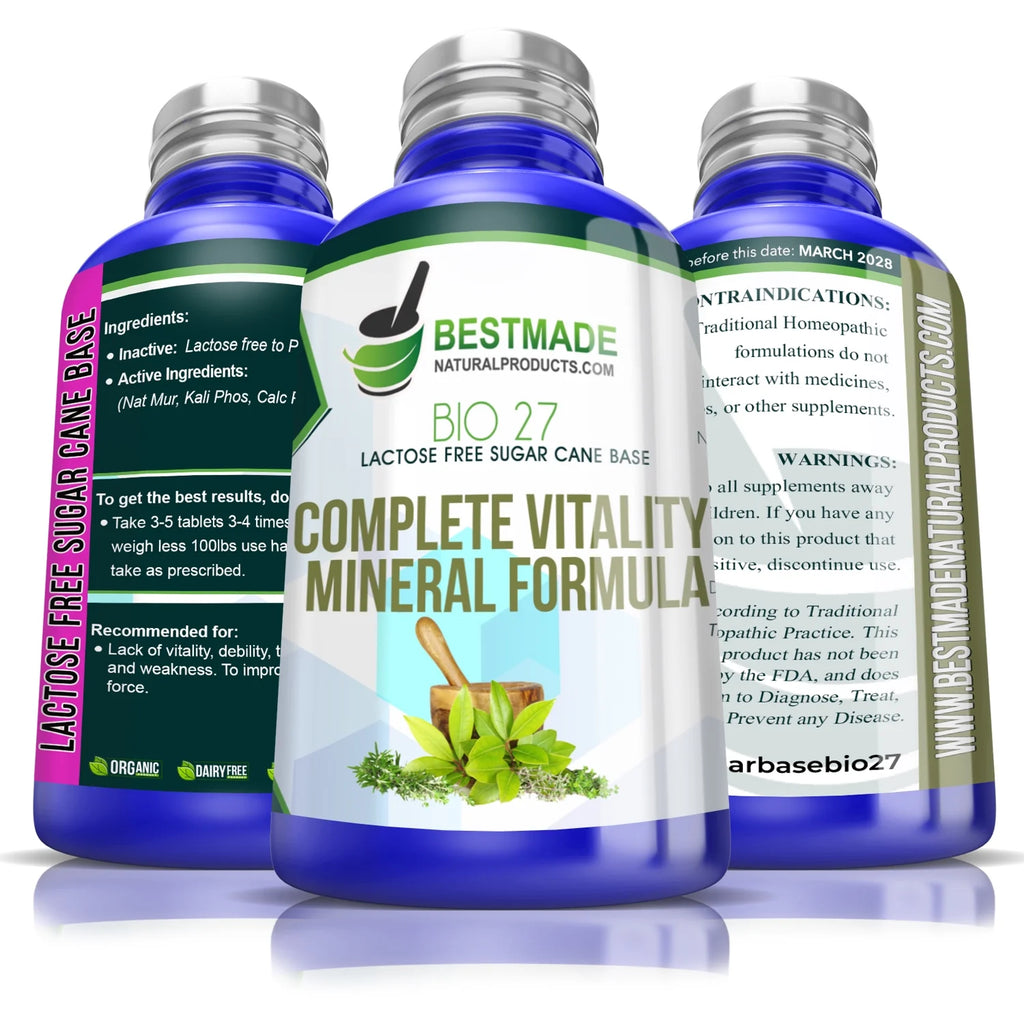 Lactose-Free Complete Vitality Mineral Formula Bio27 (300 pellets) F38093