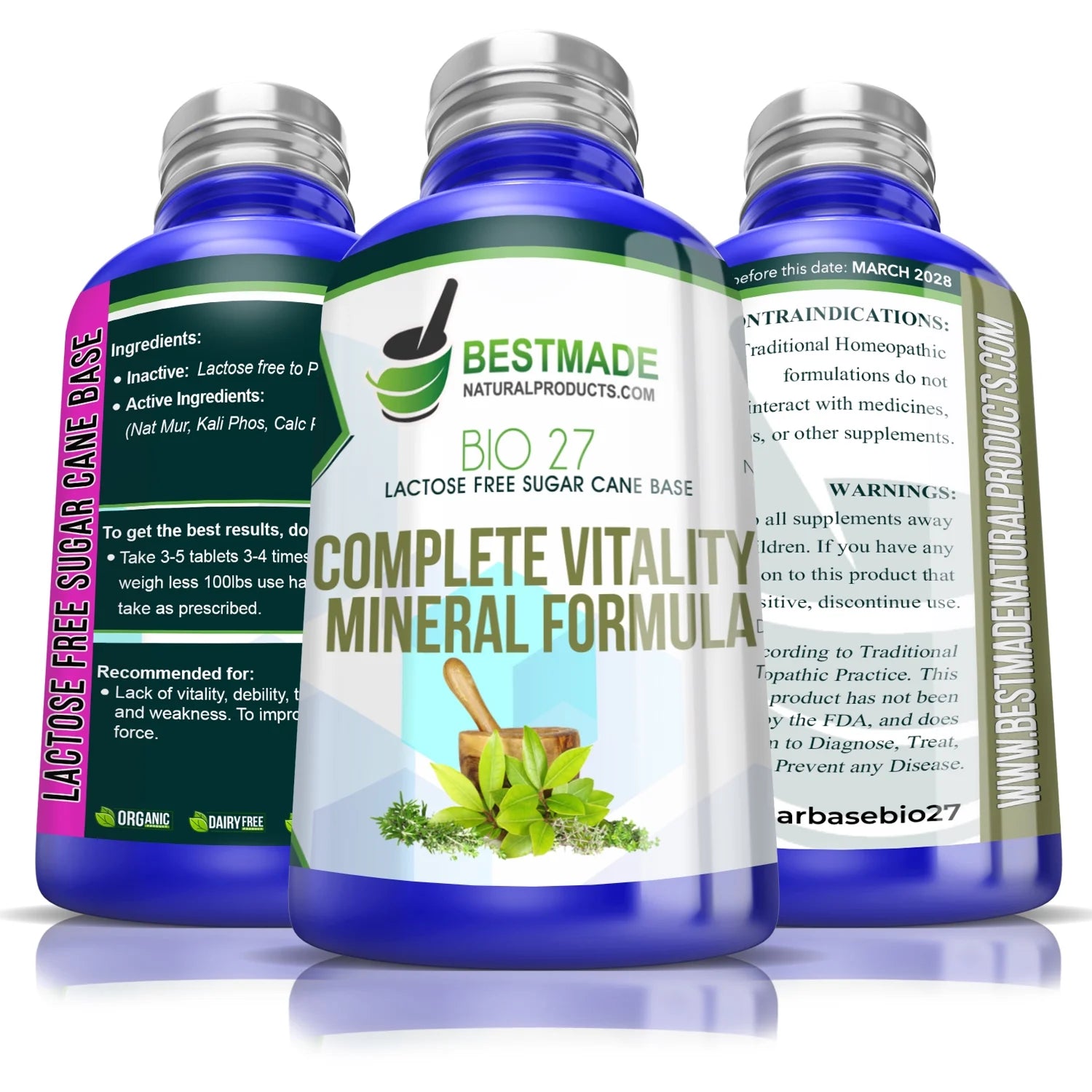 Lactose-Free Complete Vitality Mineral Formula Bio27 (300 pellets) F38093