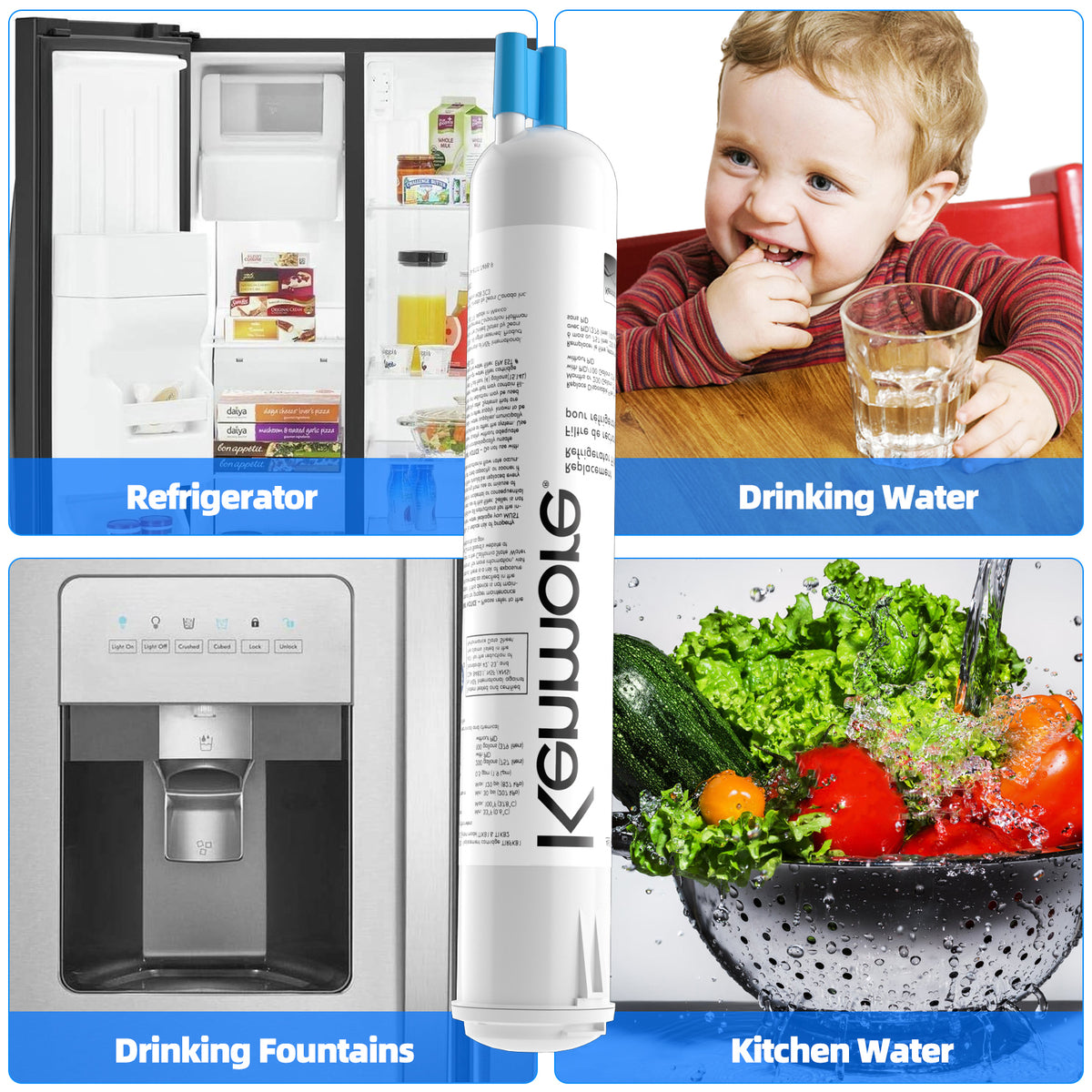 6 Pack Refrigerator Water Filter Replacement Cartridge B876