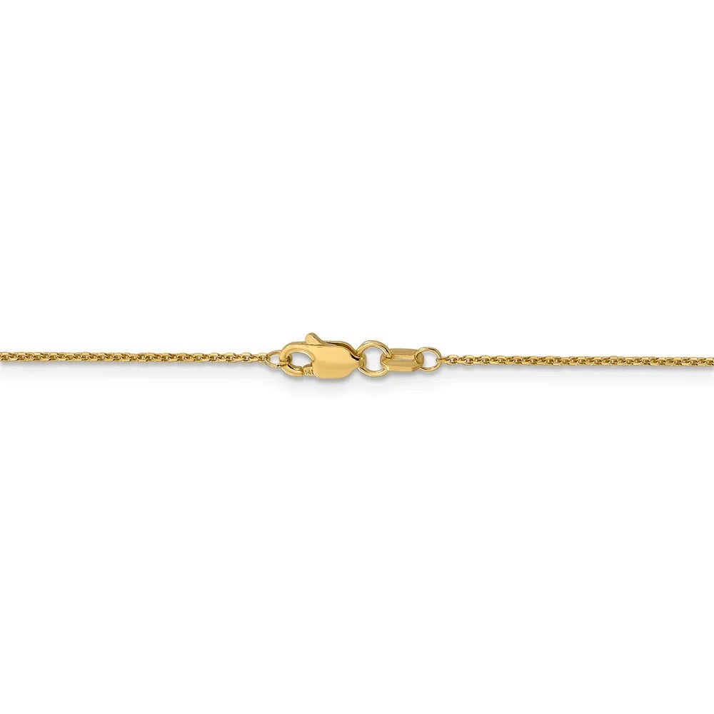 14kt Yellow Gold Diamond Cut Cable Chain 14 inch Lobster Clasp M821