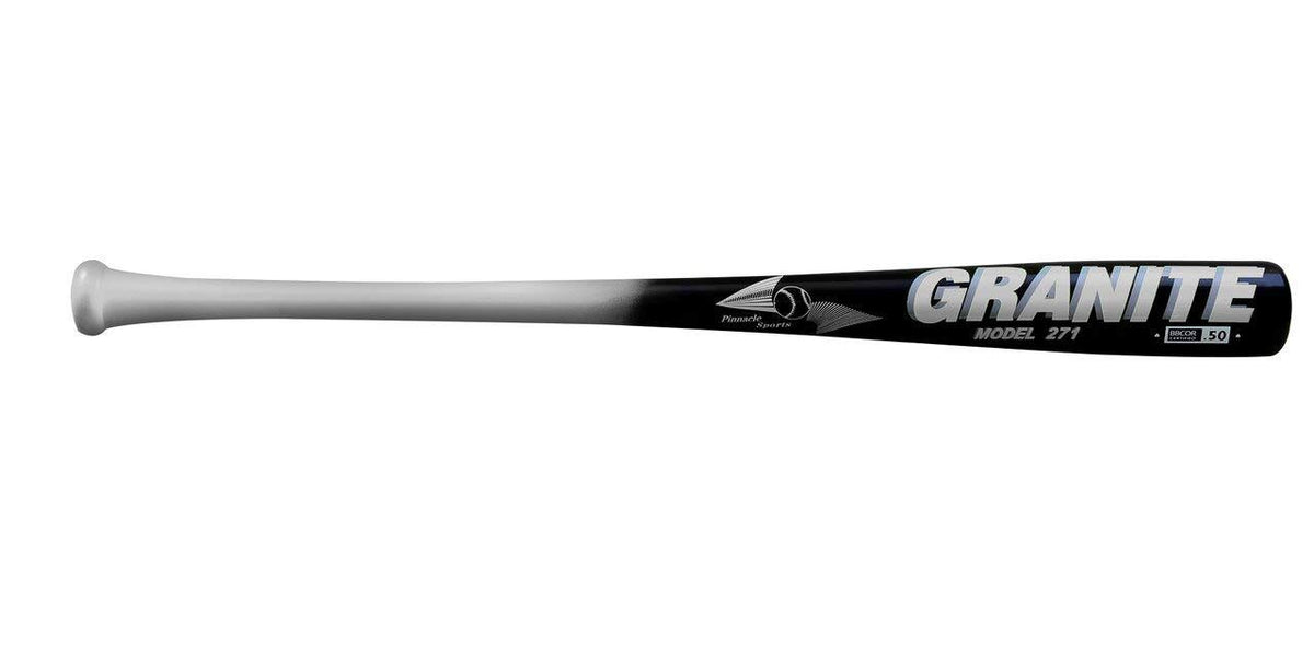 Black / White Wood Baseball Bat C2860