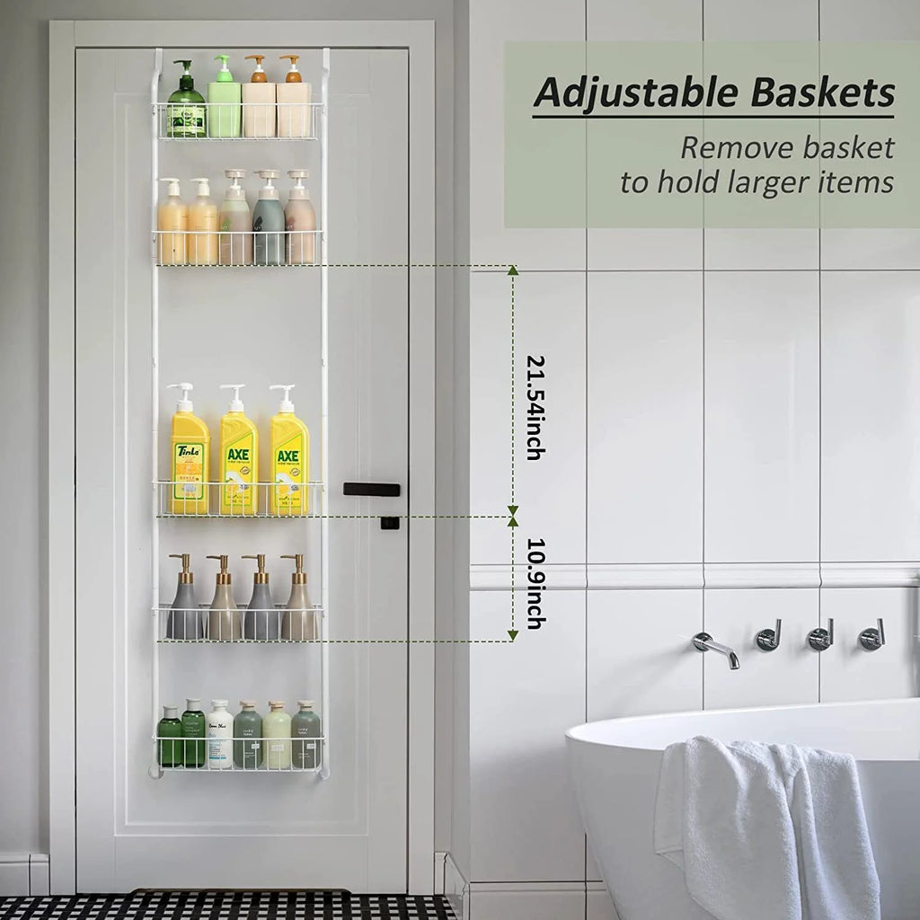 6-Tier Over The Door Pantry Organizer Rack Heavy-Duty Hanging Shelf G558
