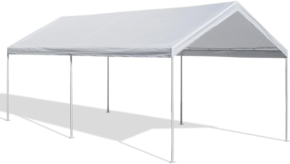 White 10 x 20 Foot Straight Leg Instant Canopy Tent Set W71632