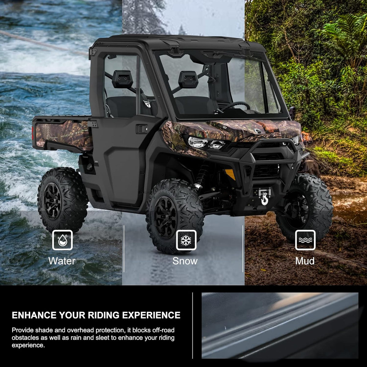 Rear Windshield for Polaris Ranger Midsize 570 500 I23685